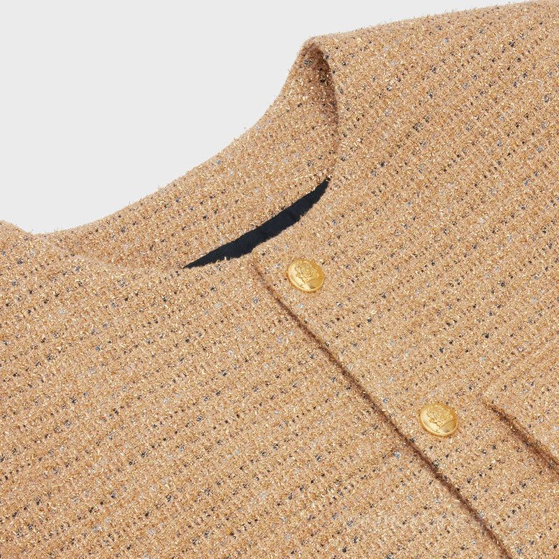Celine chasseur' jacket in lurex natte Size L / US 10 / IT 46 - 3 Thumbnail