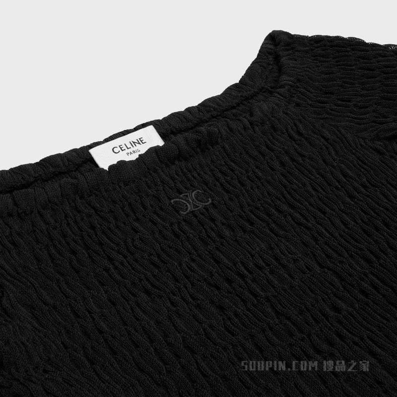 Celine triomphe crop top in gauffered silk Size M / US 6-8 / IT 42-44 - 3 Thumbnail
