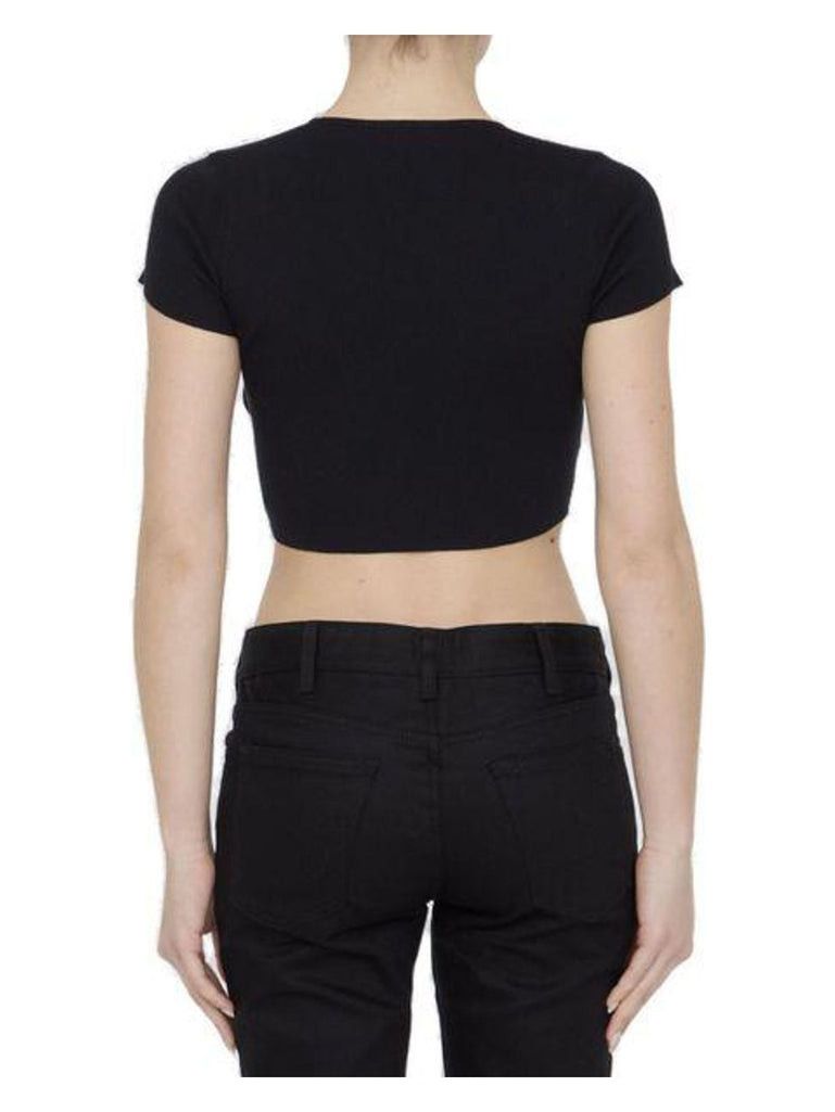 Celine heart crop top in underpinning silk and cotton Size S / US 4 / IT 40 - 2 Thumbnail