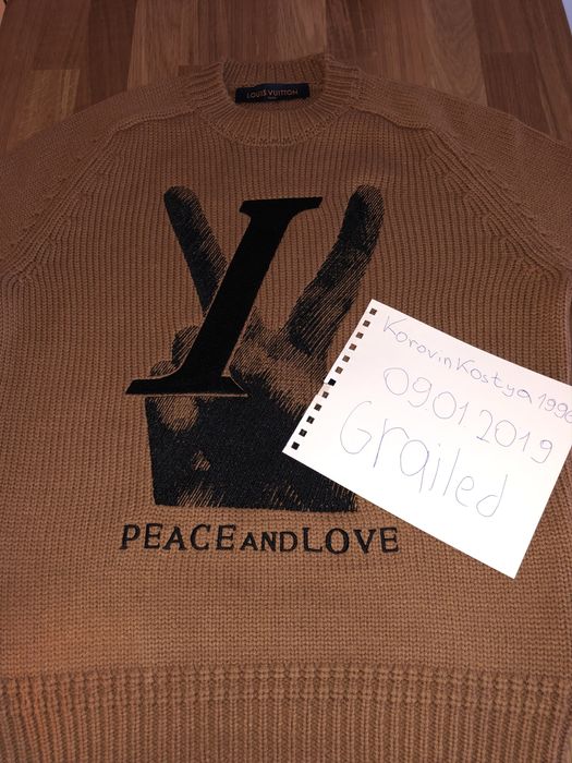 Louis Vuitton Brown Peace & Love Cashmere Sweater – Savonches