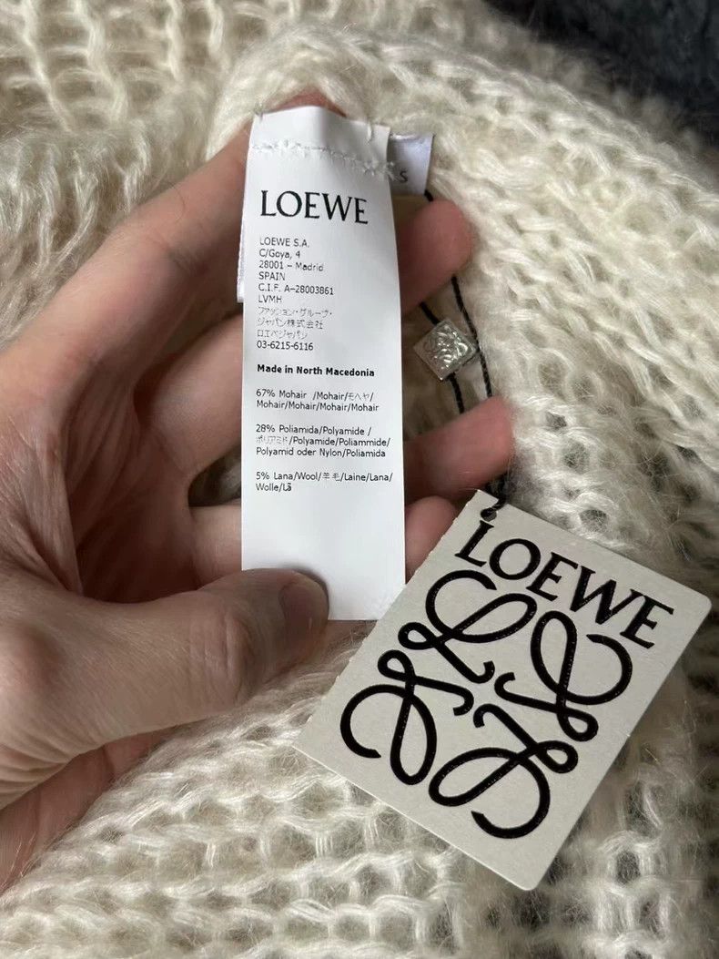 Loewe Loewe Cream Mohair Cardigan Sweater Size US S / EU 44-46 / 1 - 3 Thumbnail