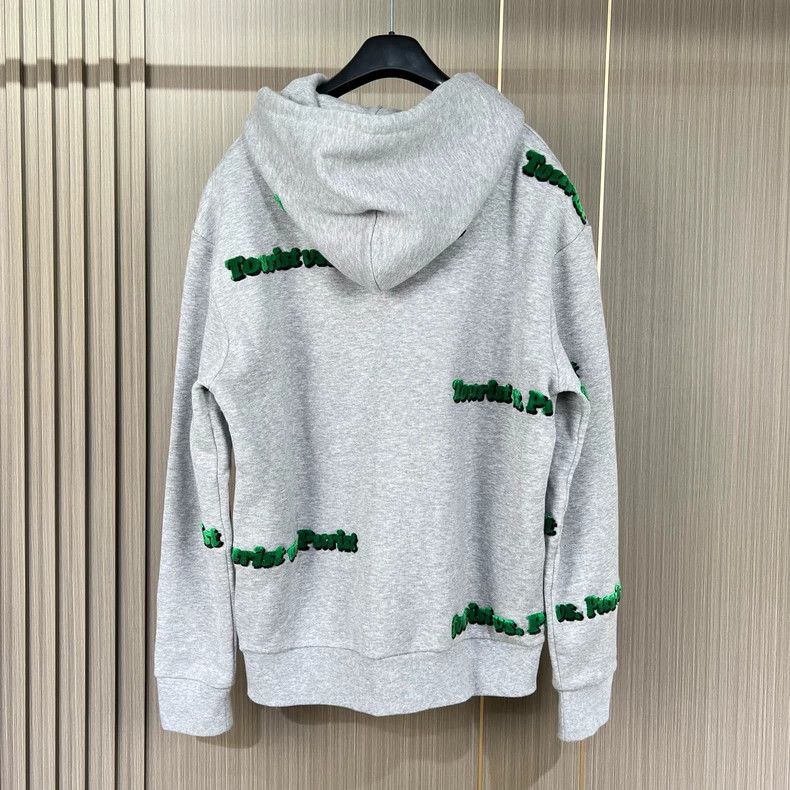 Louis Vuitton Louis Vuitton Gray Hooded Sweatshirt with Letters Size US S / EU 44-46 / 1 - 2 Thumbnail