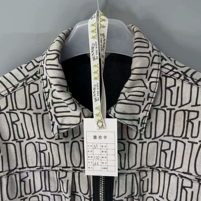 Dior Dior Logo Printed Denim Jacket Size US M / EU 48-50 / 2 - 5 Thumbnail