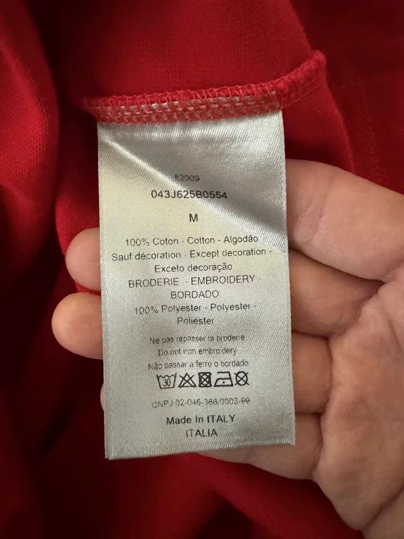 Dior Dior Red Short Sleeve T-Shirt with Embroidery Size US M / EU 48-50 / 2 - 4 Thumbnail