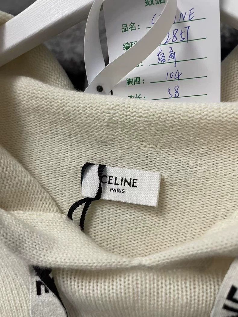Celine Celine Logo Drawstring Wool Hoodie Sweatshirt Size US M / EU 48-50 / 2 - 5 Thumbnail