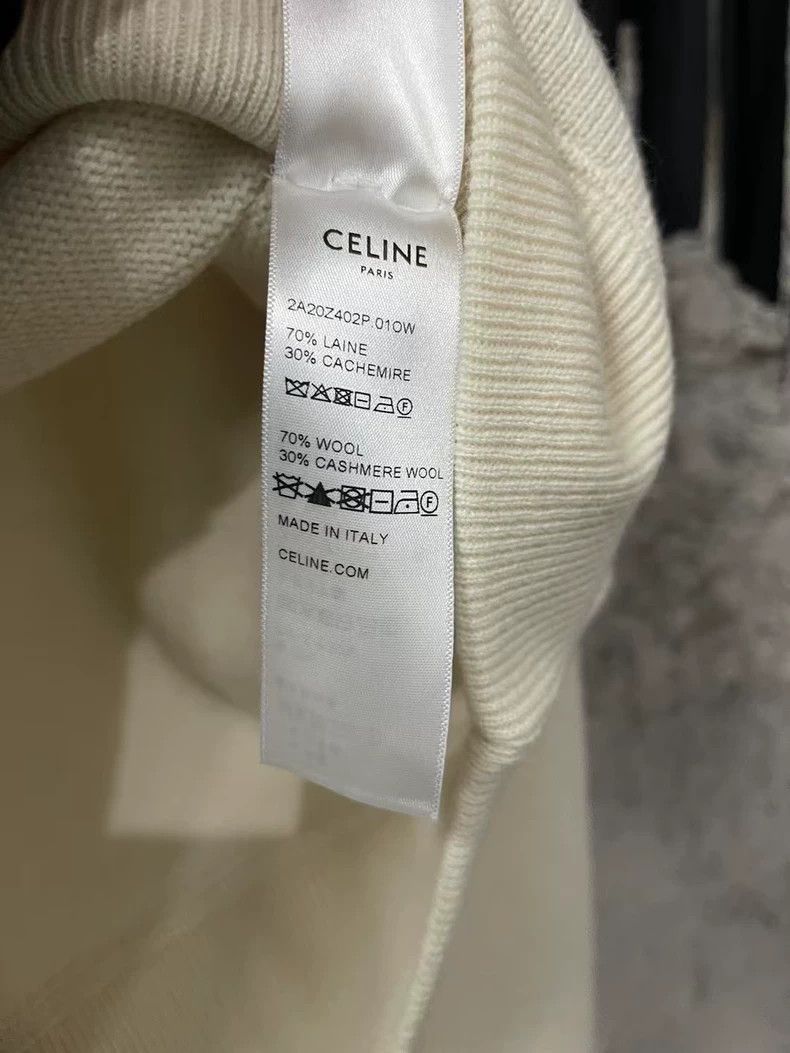 Celine Celine Logo Drawstring Wool Hoodie Sweatshirt Size US M / EU 48-50 / 2 - 6 Thumbnail