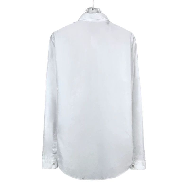 Prada Prada White Cotton Long Sleeve Button-Up Shirt Size US M / EU 48-50 / 2 - 2 Thumbnail