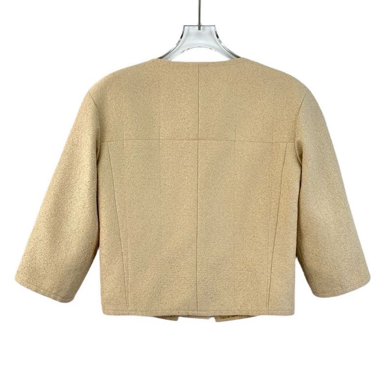 Chanel Chanel Beige Single Button Short Jacket Size US XXS / EU 40 - 2 Thumbnail