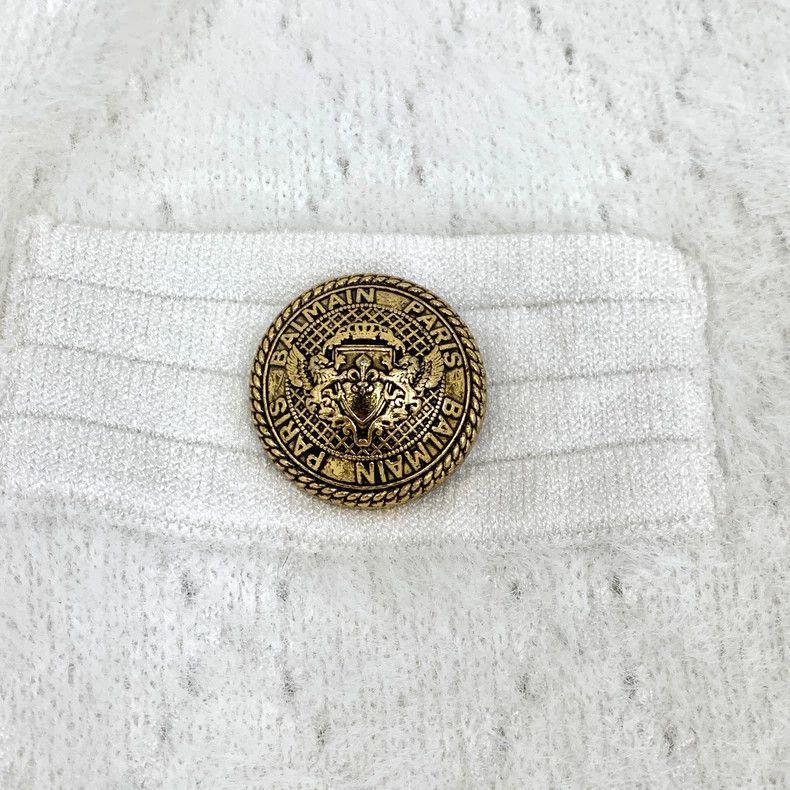Balmain Balmain White Diamond Pattern Knitted Skirt Size US 38 / EU 54 - 5 Thumbnail