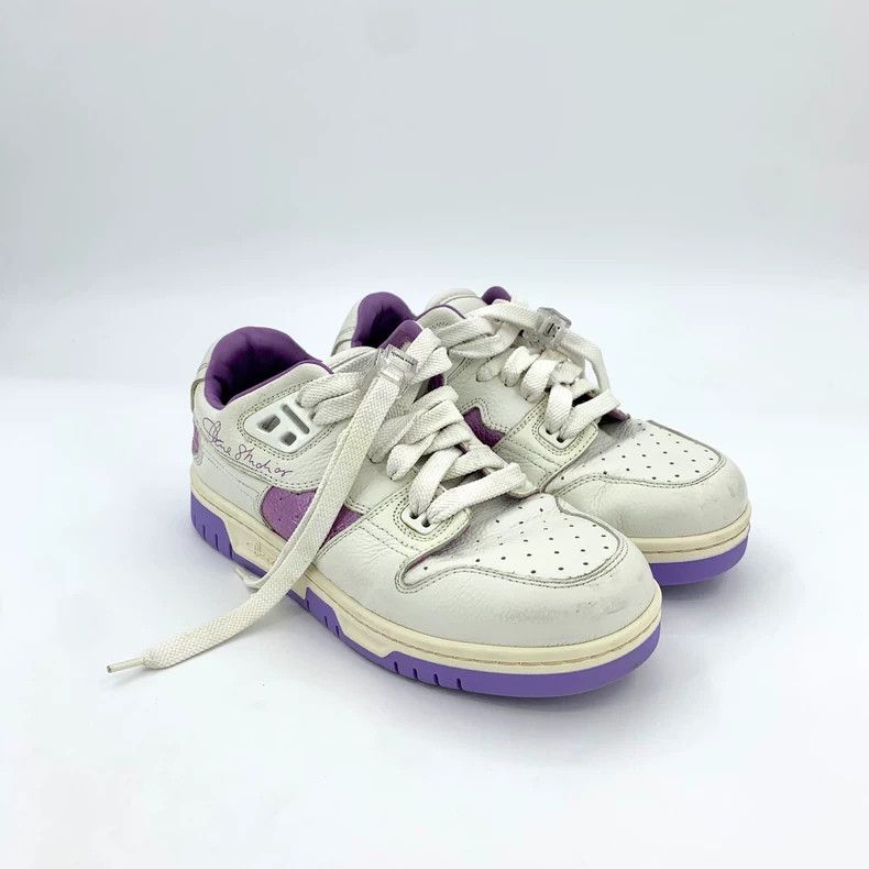 Acne Studios Acne Studios Casual Sneaker White Purple Accents Size US 5.5 / EU 38 - 2 Thumbnail