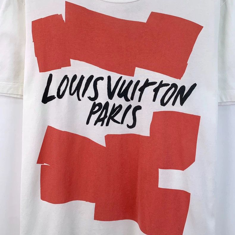 Louis Vuitton Cotton Crew Neck Logo T-shirt