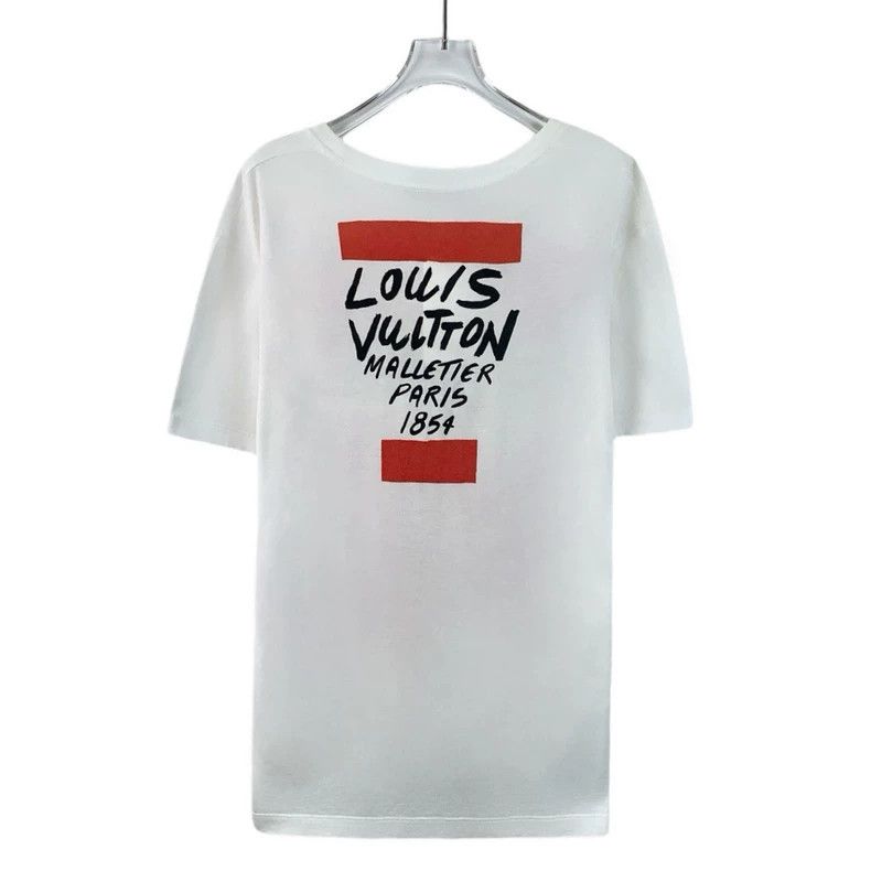 Louis Vuitton Cotton Crew Neck Logo T-shirt