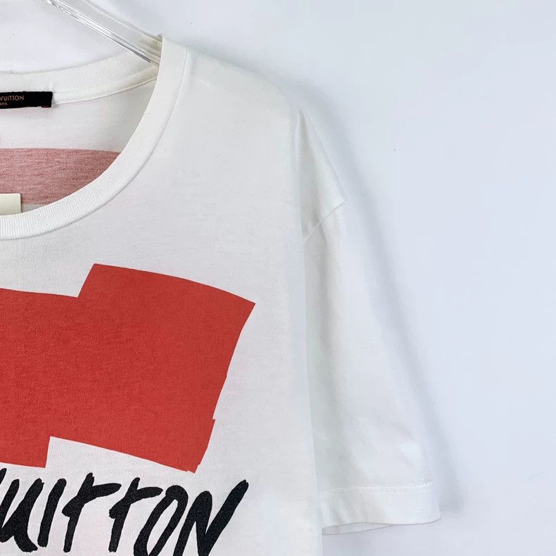Louis Vuitton Cotton Crew Neck Logo T-shirt