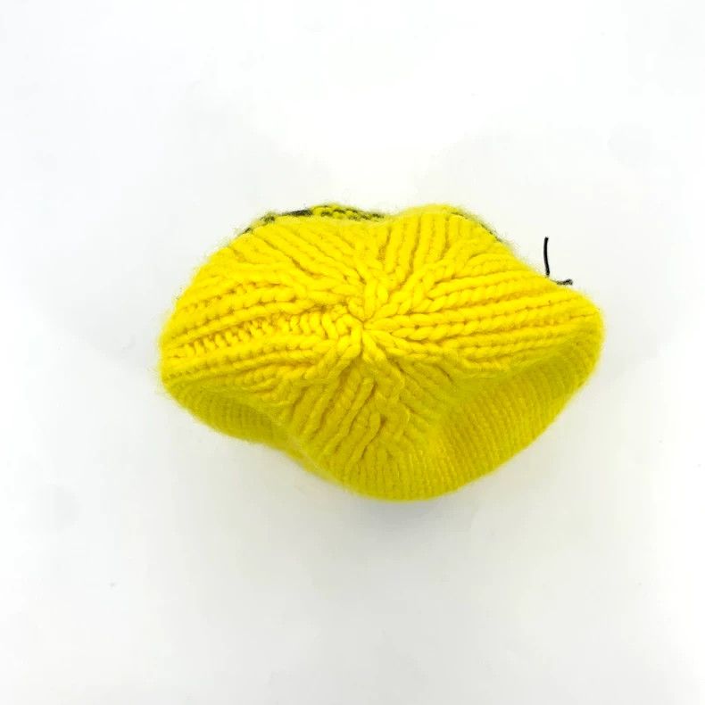Y-3 Y-3 Yellow Knitted Wool Beanie Hat Size ONE SIZE - 3 Thumbnail