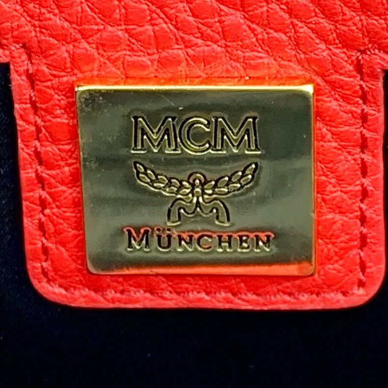 MCM Mcm Red Studded Zip Backpack Rucksack Size ONE SIZE - 7 Thumbnail