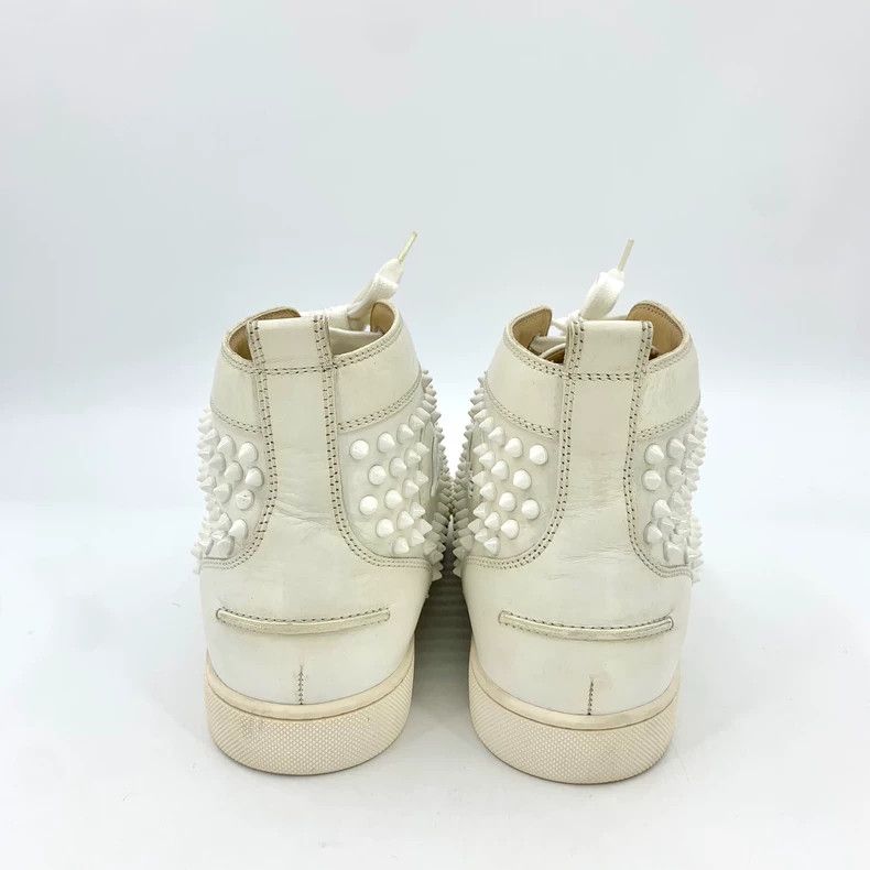 Christian Louboutin Christian Louboutin White High-Top Sneakers Size US 10 / EU 43 - 4 Thumbnail