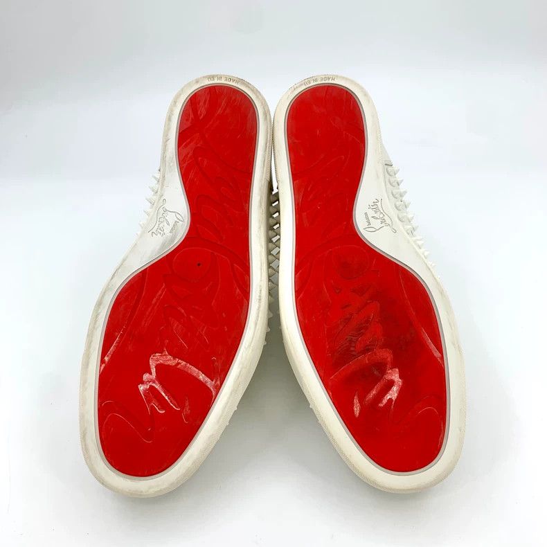 Christian Louboutin Christian Louboutin White High-Top Sneakers Size US 10 / EU 43 - 5 Thumbnail
