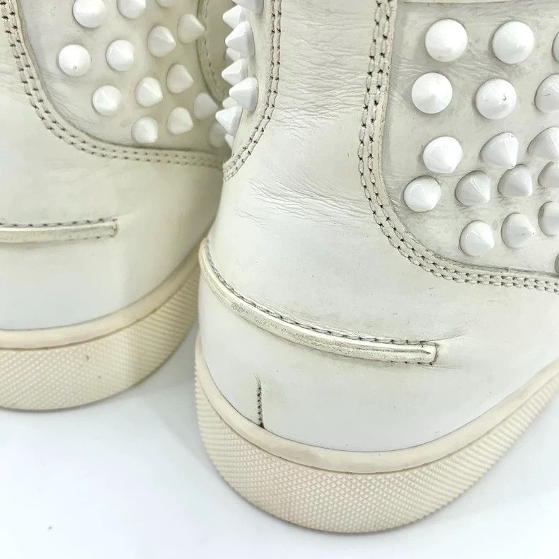 Christian Louboutin Christian Louboutin White High-Top Sneakers Size US 10 / EU 43 - 8 Thumbnail
