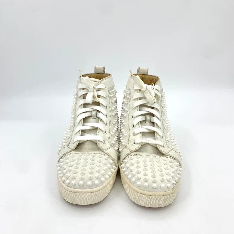 Christian Louboutin Christian Louboutin White High-Top Sneakers Size US 10 / EU 43 - 3 Thumbnail