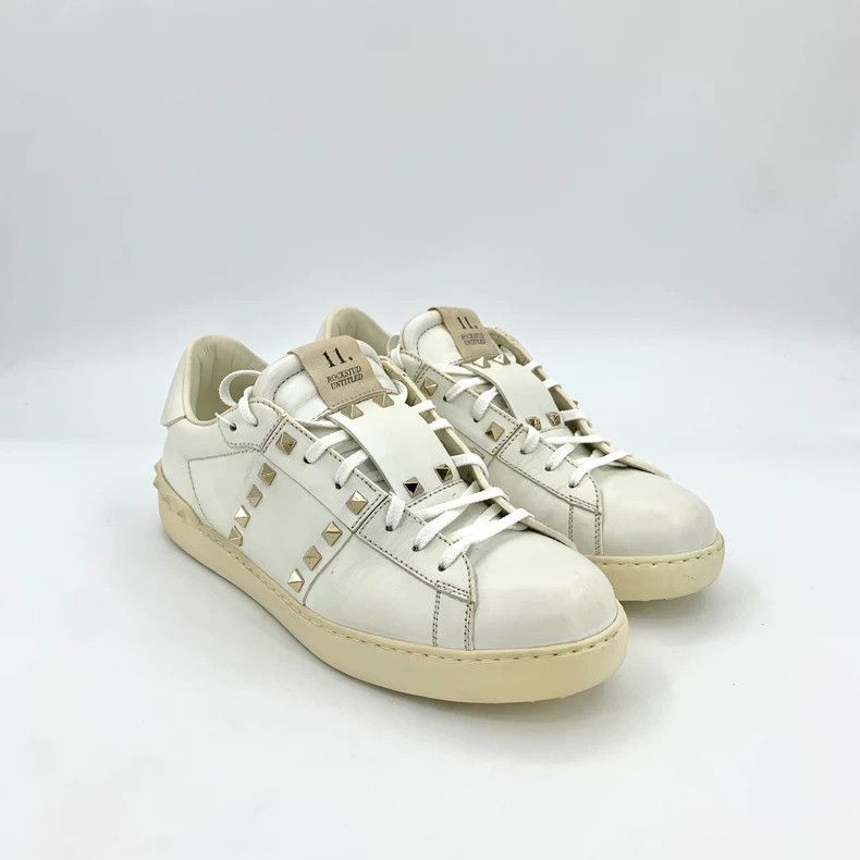 Valentino Valentino White Casual Lace-Up Sneakers Size US 10.5 / EU 43-44 - 2 Thumbnail