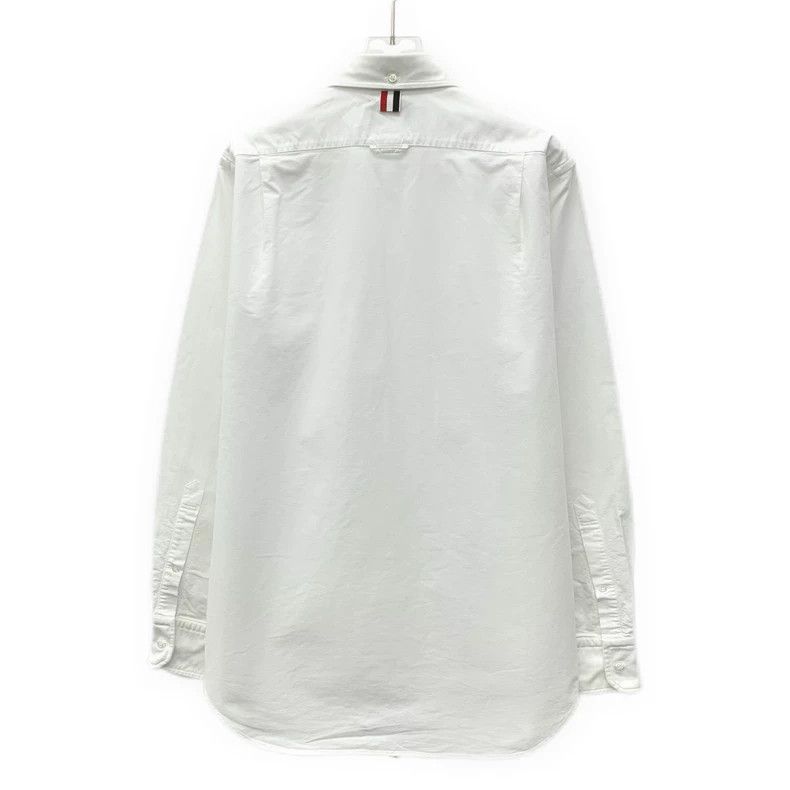 Thom Browne Thom Browne White Cotton Long Sleeve Shirt Size US M / EU 48-50 / 2 - 2 Thumbnail