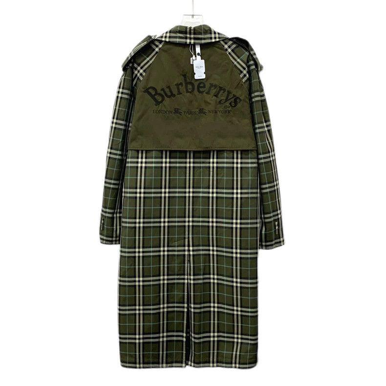 Burberry Burberry Green Check Double-Breasted Trench Coat Size US M / EU 48-50 / 2 - 2 Thumbnail
