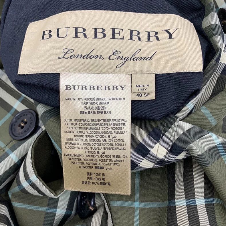 Burberry Burberry Green Check Double-Breasted Trench Coat Size US M / EU 48-50 / 2 - 8 Thumbnail