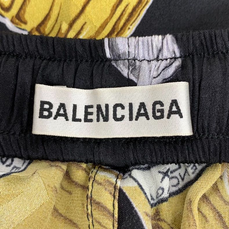 Balenciaga Balenciaga Black Silk Casual Pants with Logo Size US 36 / EU 52 - 6 Thumbnail