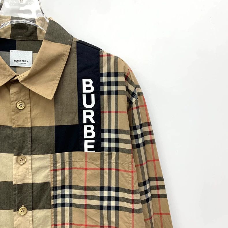 Burberry Burberry Brown Plaid Long Sleeve Shirt Size US L / EU 52-54 / 3 - 3 Thumbnail