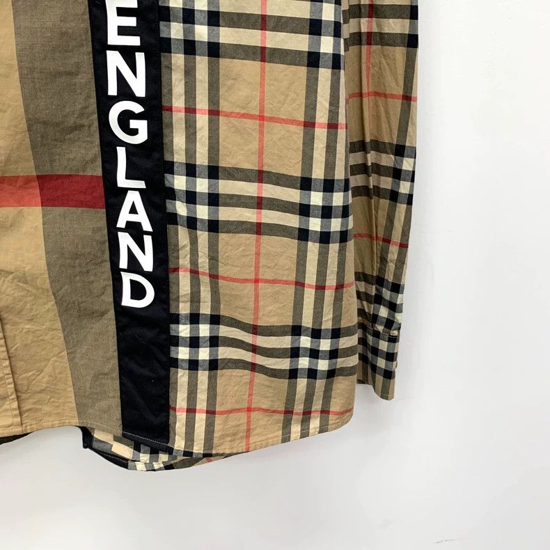 Burberry Burberry Brown Plaid Long Sleeve Shirt Size US L / EU 52-54 / 3 - 4 Thumbnail