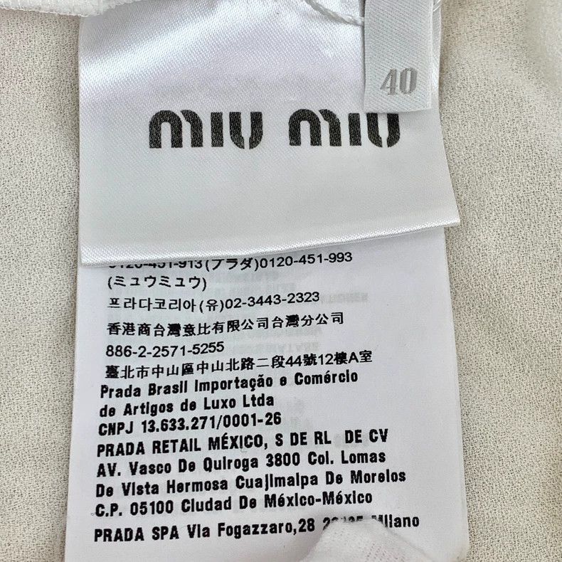 Miu Miu MiuMiu White Long Sleeve Button-Up Shirt Size US M / EU 48-50 / 2 - 7 Thumbnail