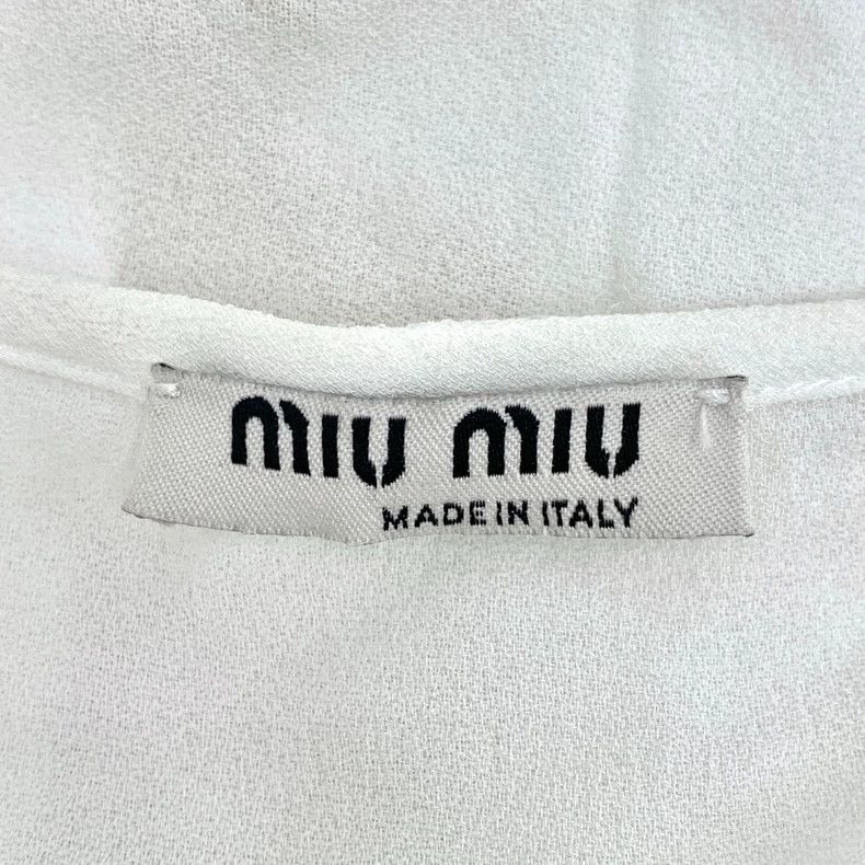 Miu Miu MiuMiu White Long Sleeve Button-Up Shirt Size US M / EU 48-50 / 2 - 6 Thumbnail