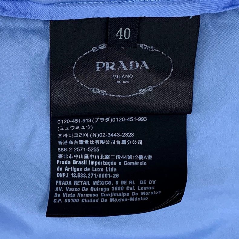 Prada Prada Blue Hooded Jacket with Triangle Logo Size US M / EU 48-50 / 2 - 7 Thumbnail