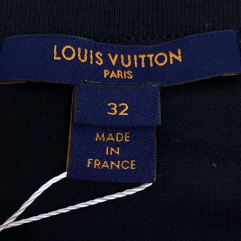 Louis Vuitton Louis Vuitton Black Long Sleeve Dress with Logo Size US 32 / EU 48 - 6 Thumbnail