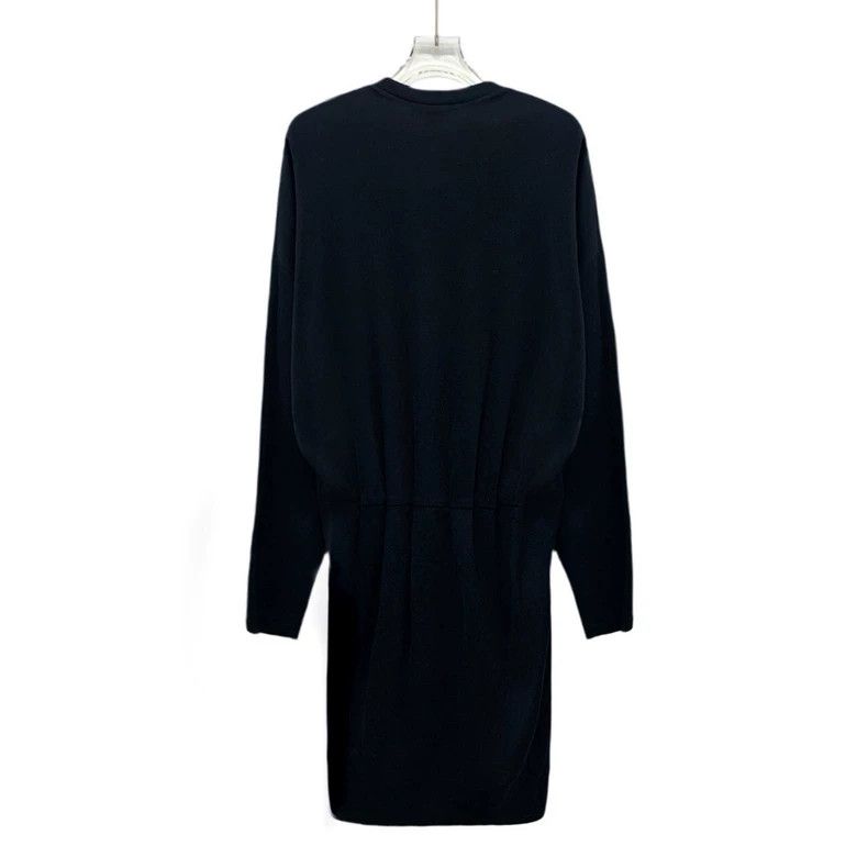 Louis Vuitton Louis Vuitton Black Long Sleeve Dress with Logo Size US 32 / EU 48 - 2 Thumbnail