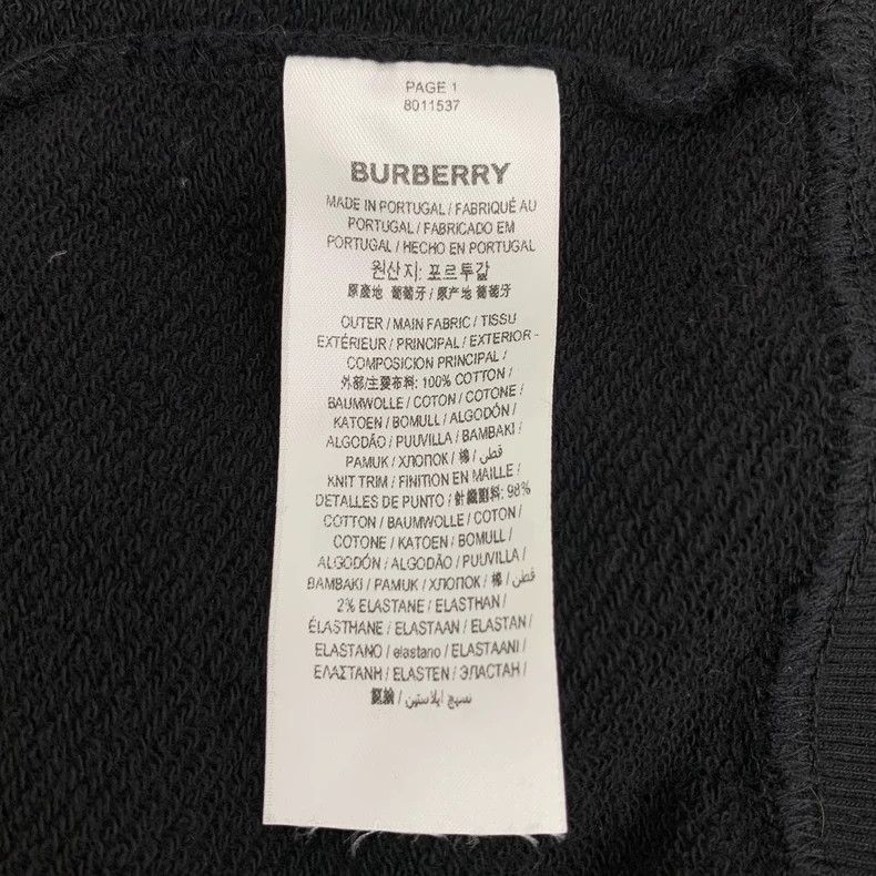 Burberry Burberry Black Logo Print Long Sleeve Sweatshirt Size US M / EU 48-50 / 2 - 6 Thumbnail