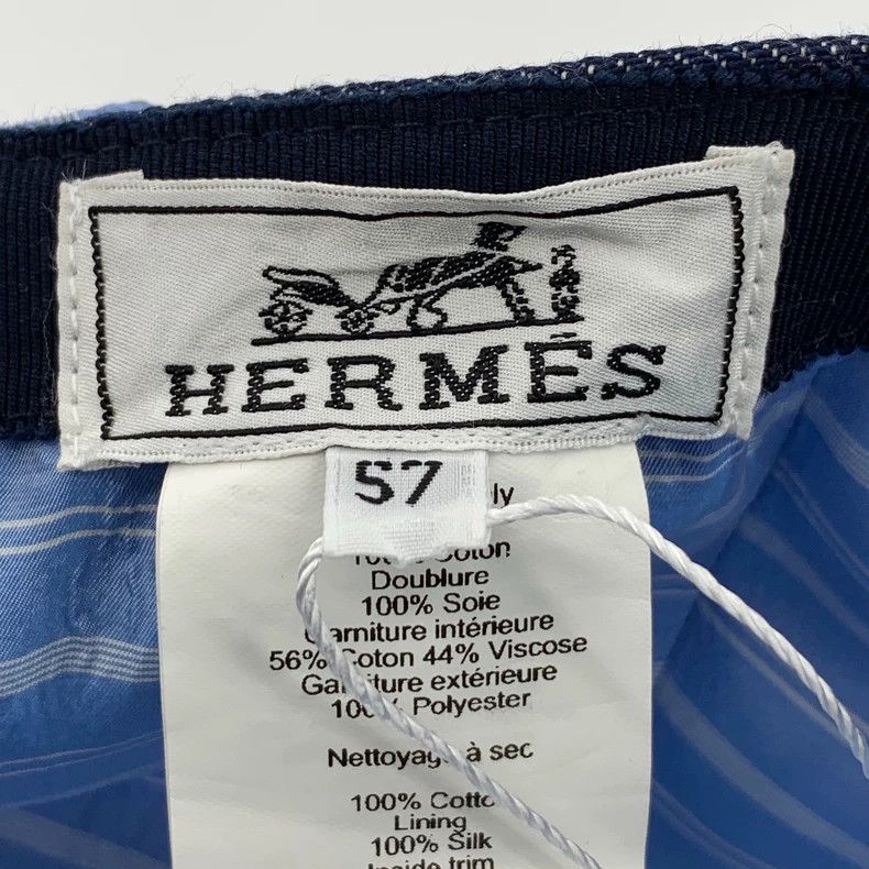Hermes Hermes Logo Embroidered Cotton Baseball Cap Size ONE SIZE - 7 Thumbnail