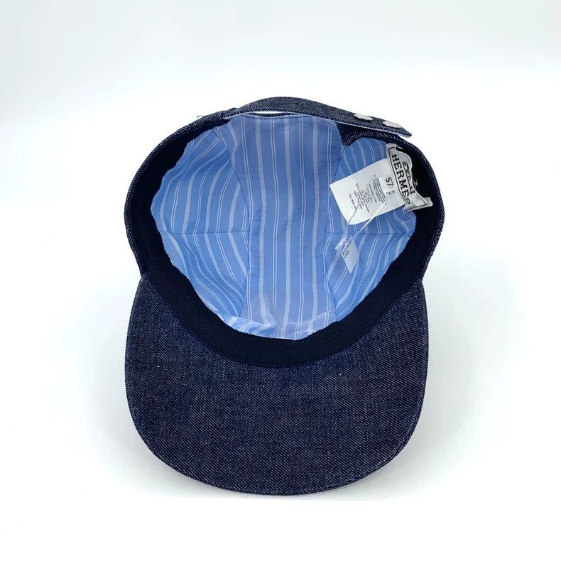 Hermes Hermes Logo Embroidered Cotton Baseball Cap Size ONE SIZE - 6 Thumbnail