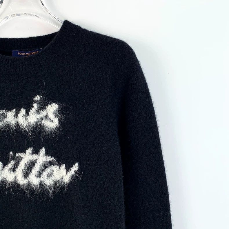 Louis Vuitton Louis Vuitton Black Logo Wool Sweater Size US S / EU 44-46 / 1 - 3 Thumbnail