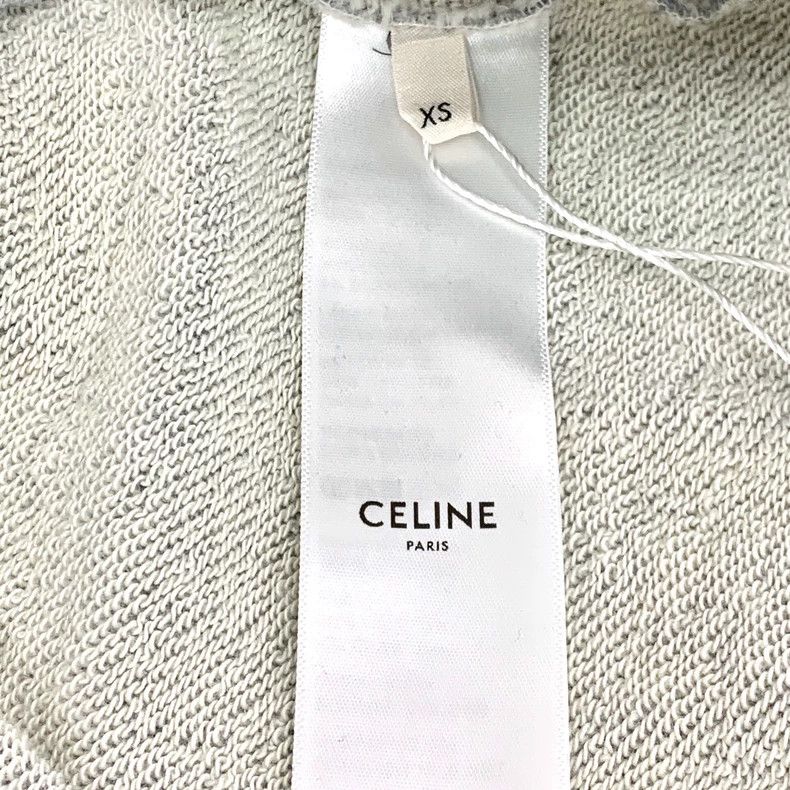 Celine Celine Gray Logo Hoodie with Drawstring Size US XS / EU 42 / 0 - 6 Thumbnail