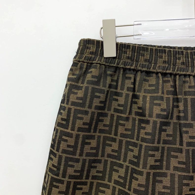 Fendi Fendi Brown Logo Print Casual Shorts Size US 42 / EU 58 - 3 Thumbnail