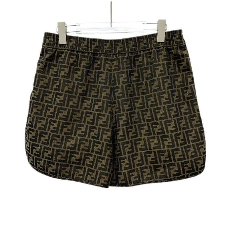 Fendi Fendi Brown Logo Print Casual Shorts Size US 42 / EU 58 - 2 Thumbnail