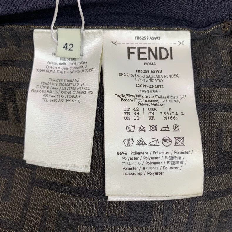 Fendi Fendi Brown Logo Print Casual Shorts Size US 42 / EU 58 - 6 Thumbnail