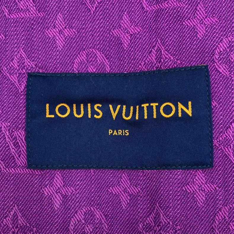 Louis Vuitton Louis Vuitton Purple Logo Denim Jacket Size US L / EU 52-54 / 3 - 5 Thumbnail