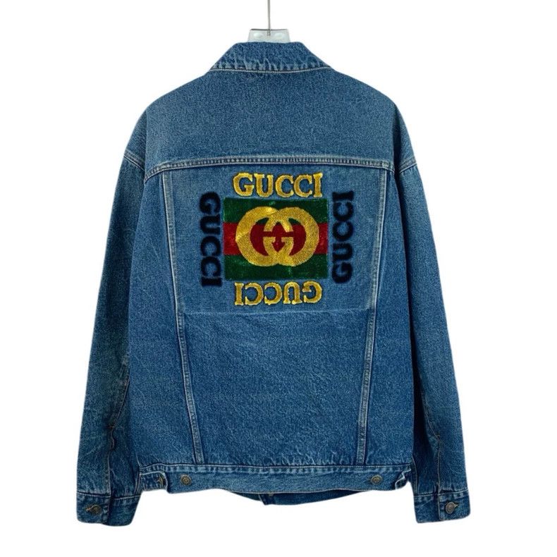 Gucci Gucci Logo Denim Jacket with Long Sleeves Size US XS / EU 42 / 0 - 2 Thumbnail