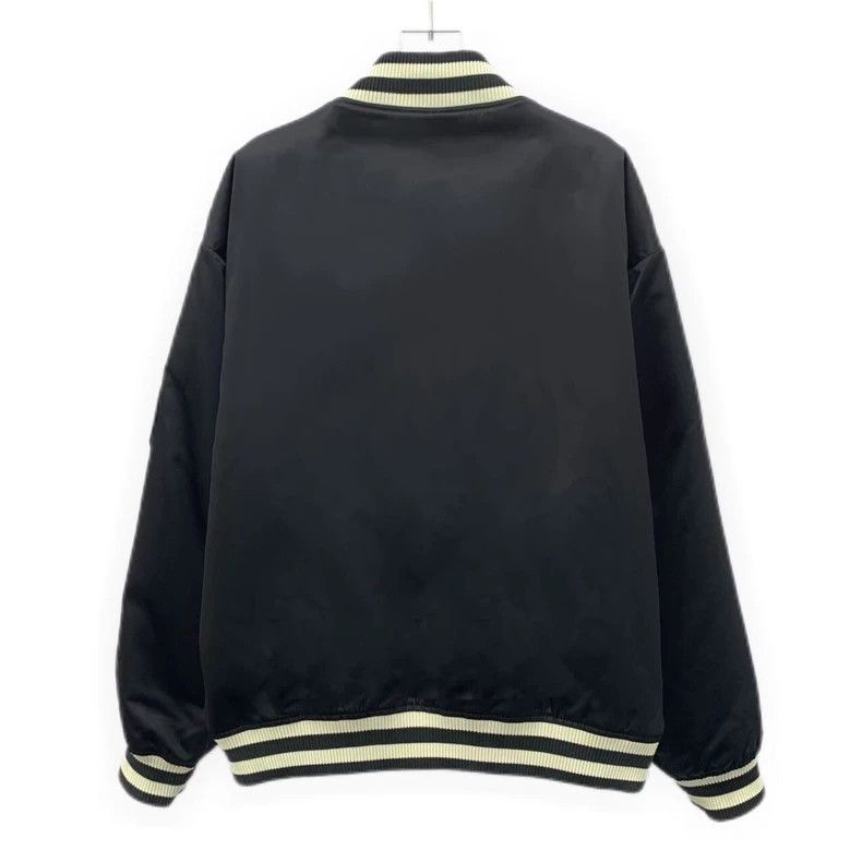 Louis Vuitton Louis Vuitton Black Striped Logo Baseball Jacket Size US L / EU 52-54 / 3 - 2 Thumbnail