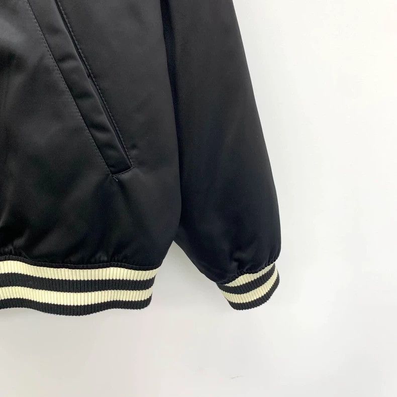 Louis Vuitton Louis Vuitton Black Striped Logo Baseball Jacket Size US L / EU 52-54 / 3 - 4 Thumbnail