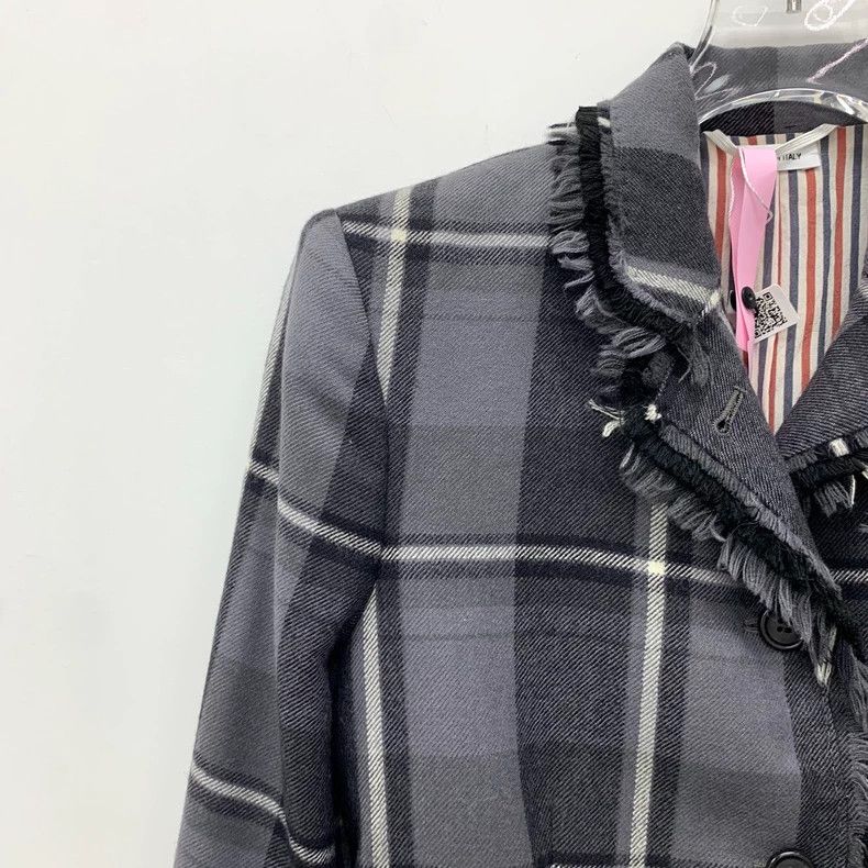 Thom Browne Thom Browne Gray Check Wool Blazer Jacket Size US S / EU 44-46 / 1 - 3 Thumbnail