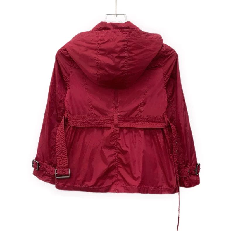 Burberry Burberry Red Hooded Double-Breasted Trench Coat Size US M / EU 48-50 / 2 - 2 Thumbnail