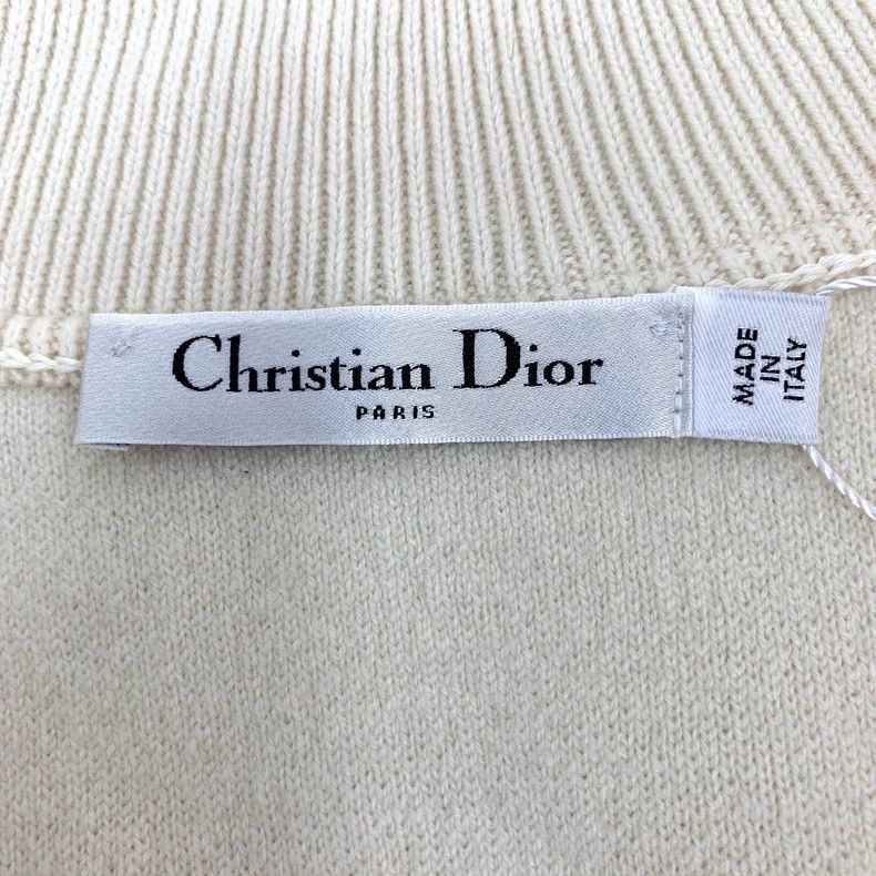 Dior Beige Knit Zip-Up Sweater from Christian Dior Size US XS / EU 42 / 0 - 5 Thumbnail